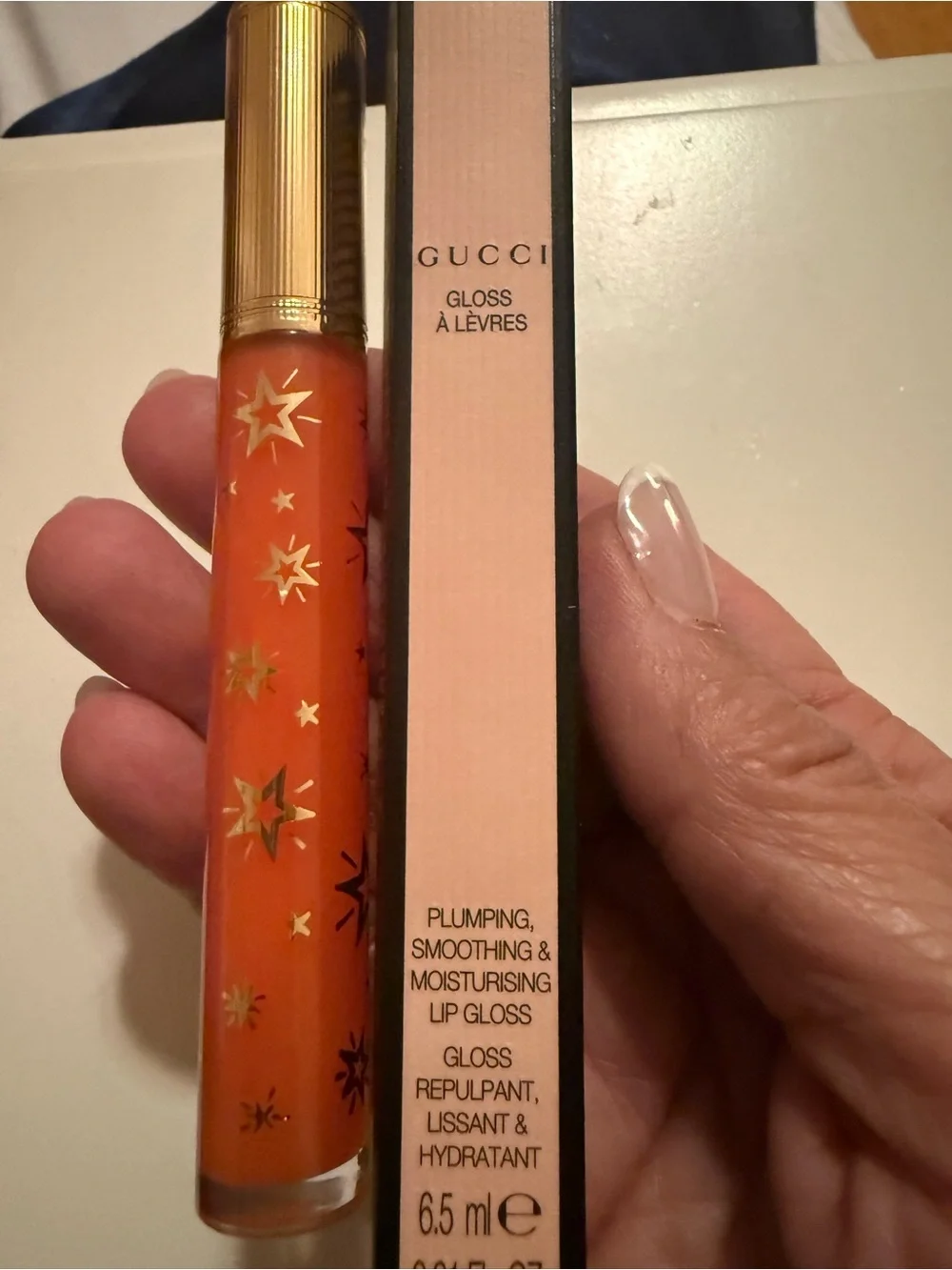 Gucci Orange Star-Print Plumping Lip Gloss